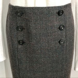 Halogen Tweed Wool Blend Pencil Skirt